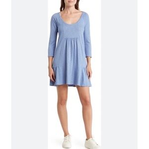 Lucky Brand, Soft Blue Casual, Flowy Dress, Excellent Condition, Size Large